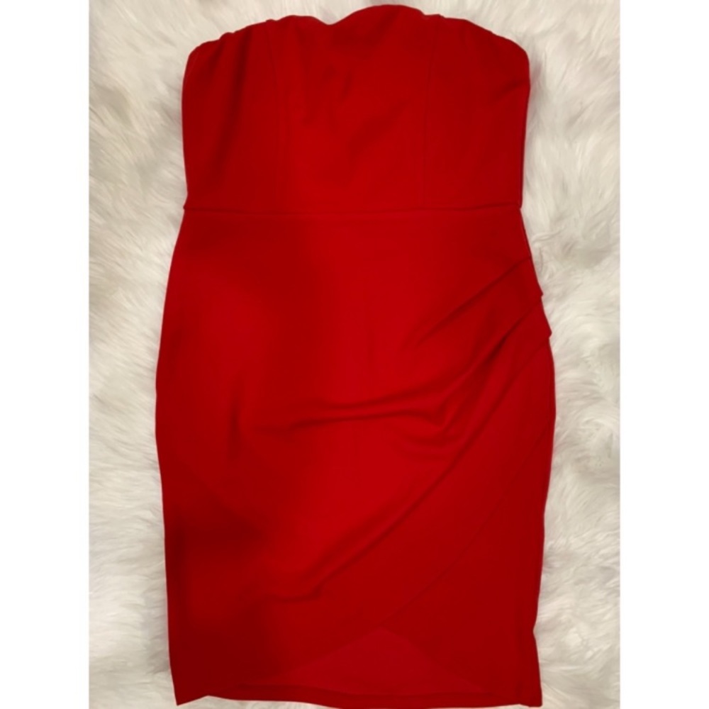 NEW! Red strapless mini dress